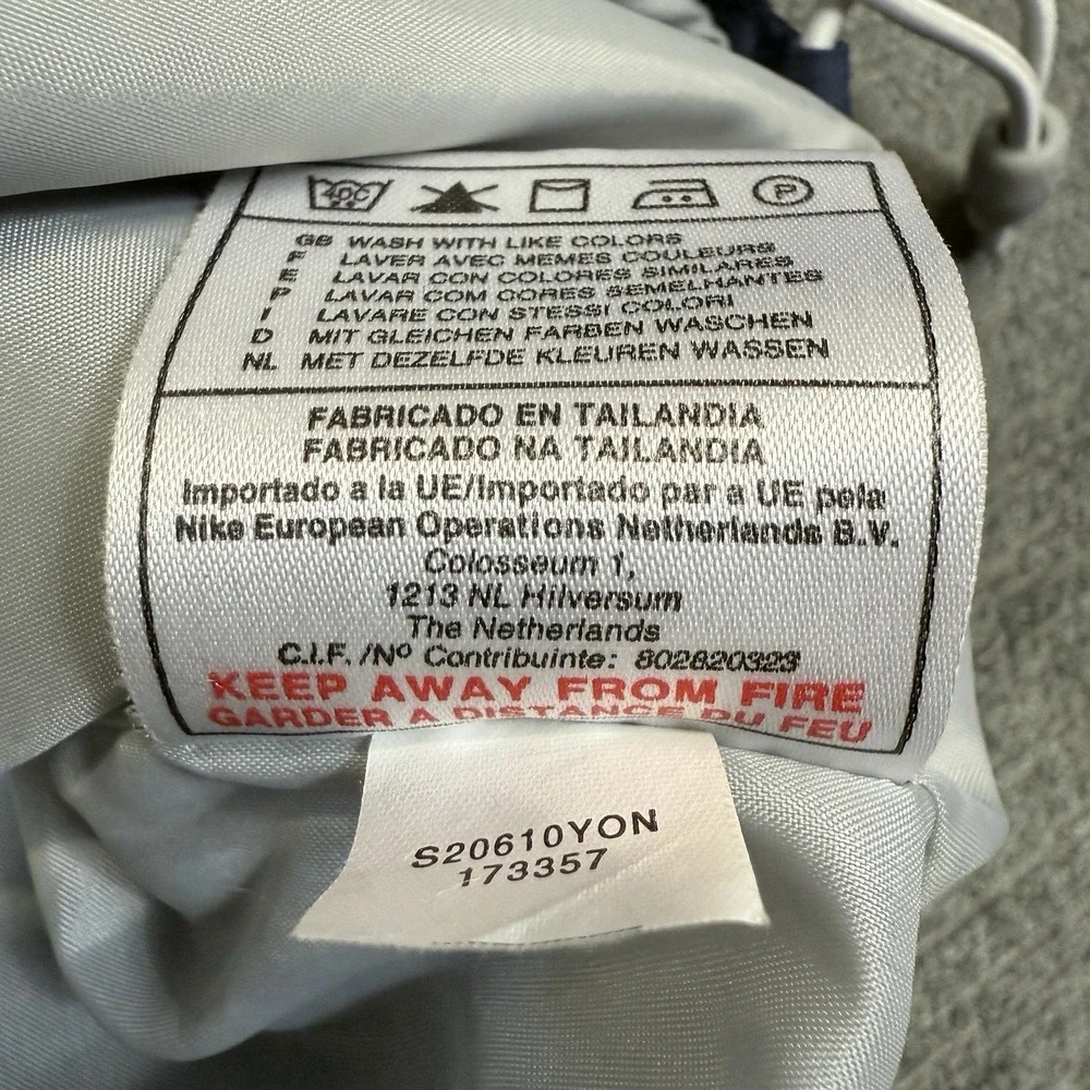 Y2K Nike Windbreaker Jacket Men's Large Swoosh Reflective Nylon Running Zip‎